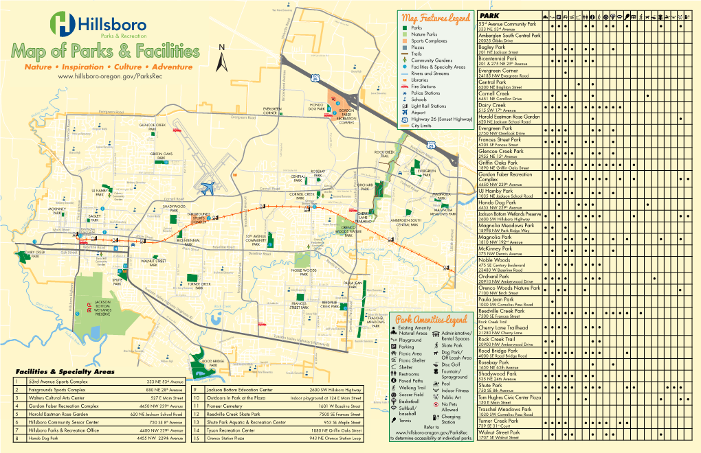 Map of Parks & Facilities