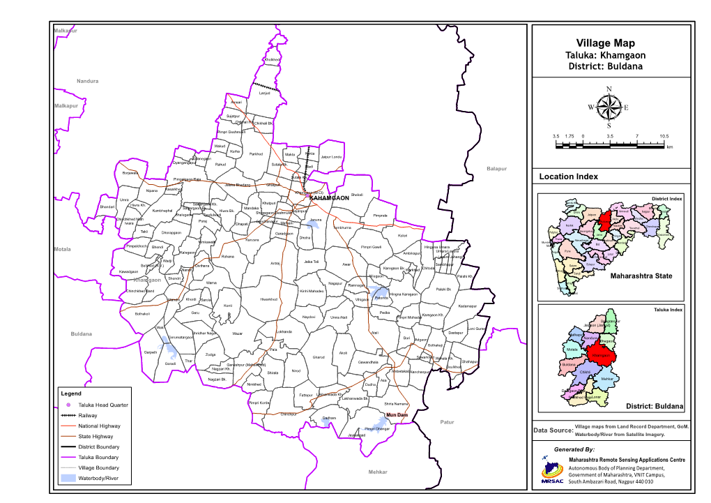 Village Map Taluka: Khamgaon District: Buldana