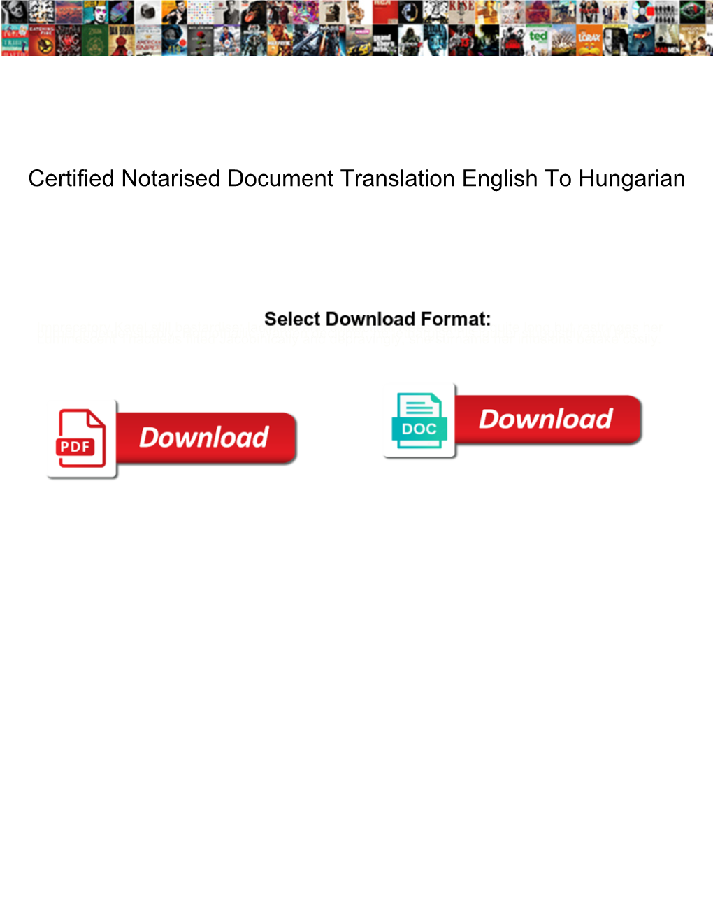 Certified Notarised Document Translation English to Hungarian