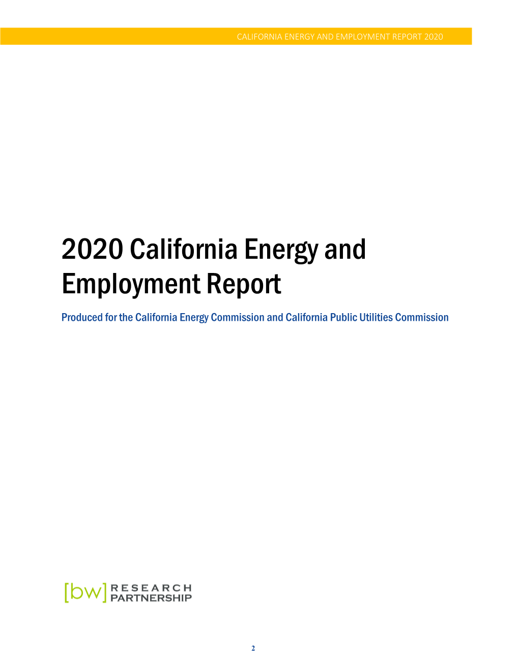 2020 California Energy and Employment Report