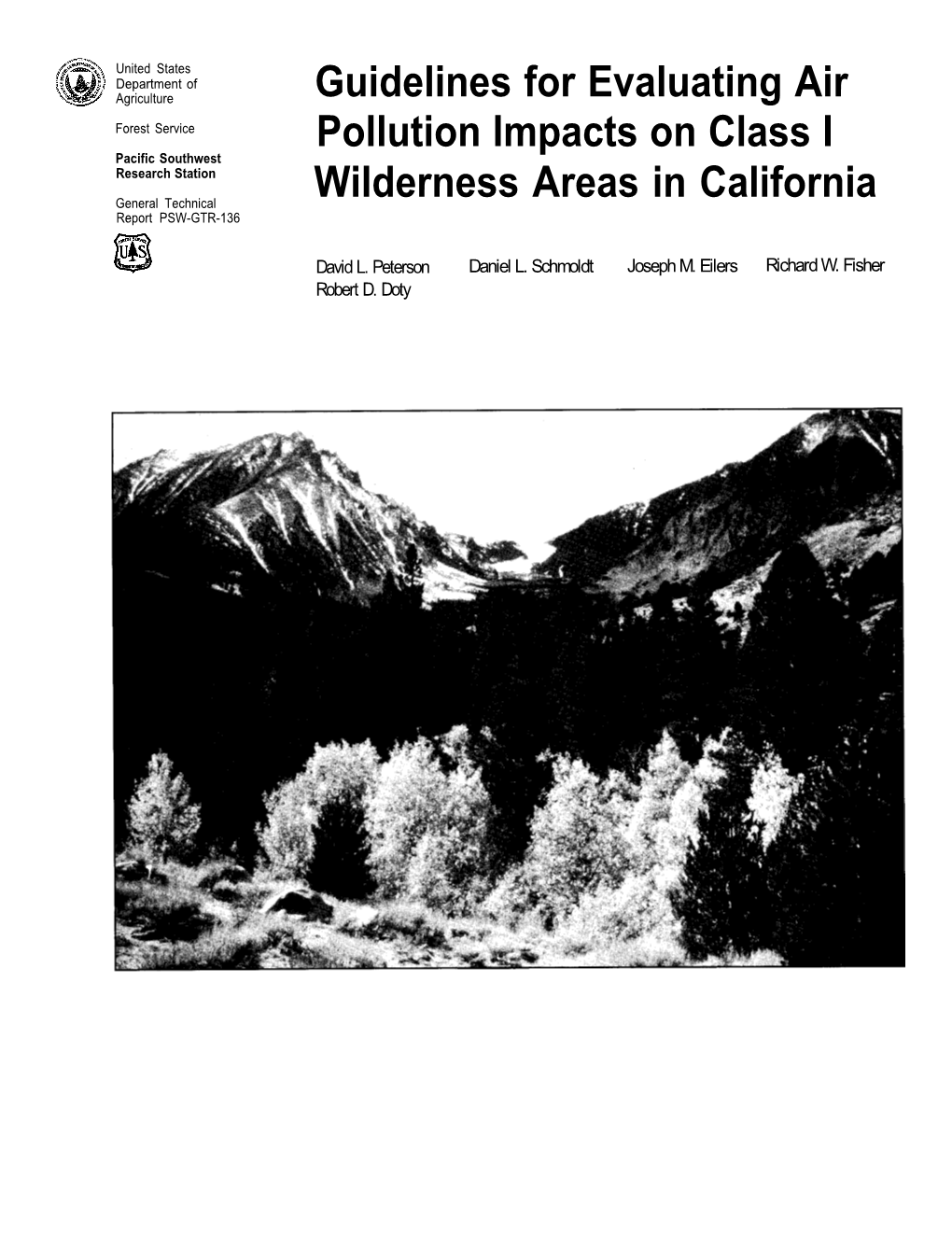 Guidelines for Evaluating Air Pollution Impacts on Class I Wilderness Areas in California
