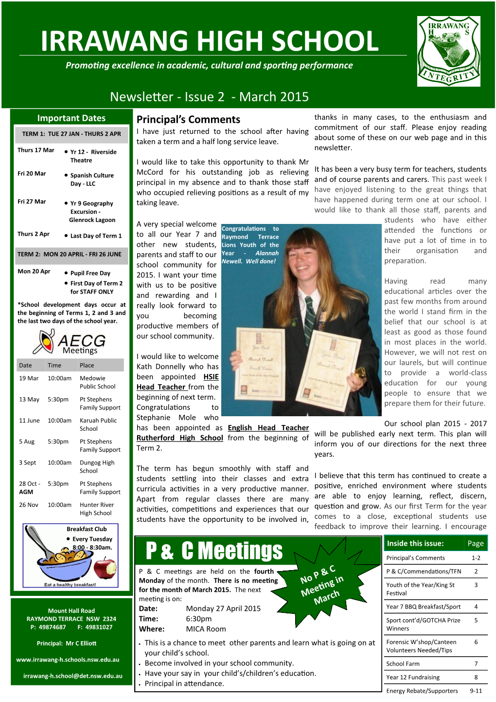 Newsletter March 2015