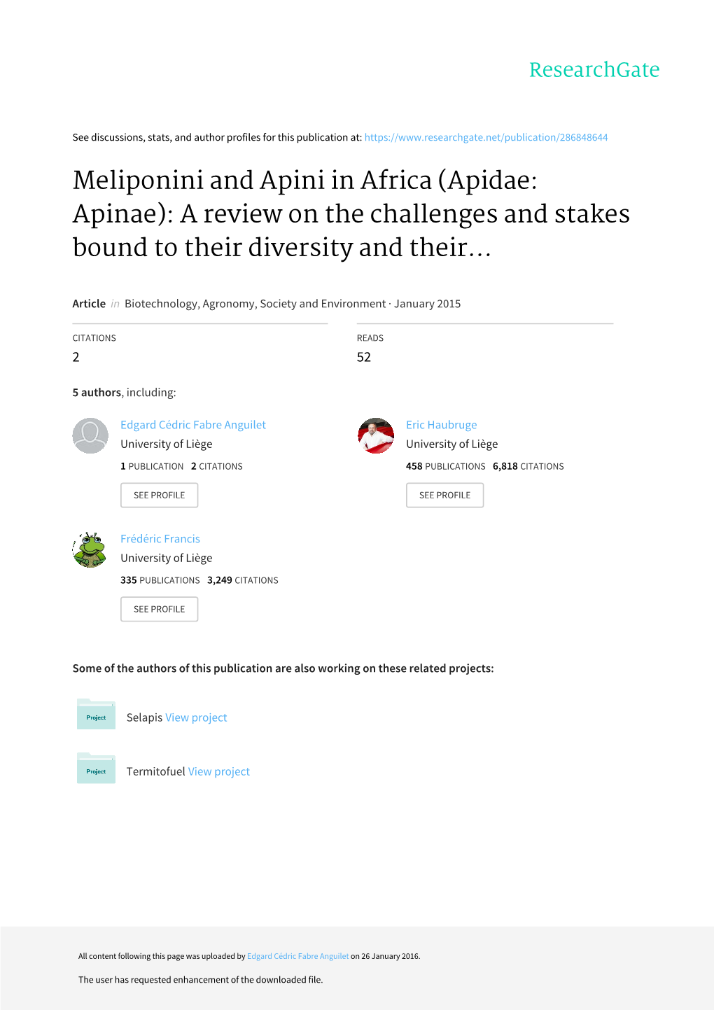 Meliponini and Apini in Africa (Apidae: Apinae): a Review on the Challenges and Stakes Bound to Their Diversity and Their