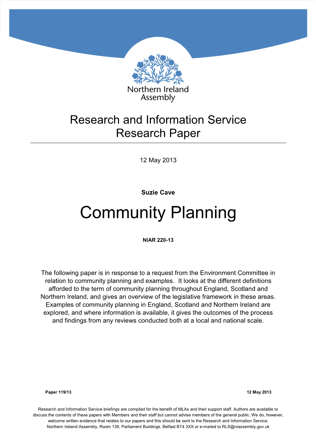 Community Planning