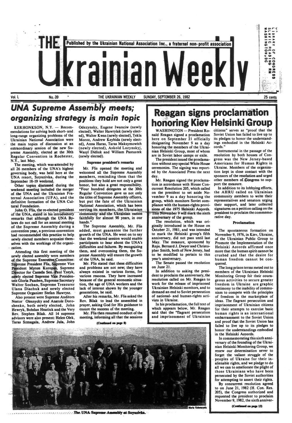 The Ukrainian Weekly 1982, No.39