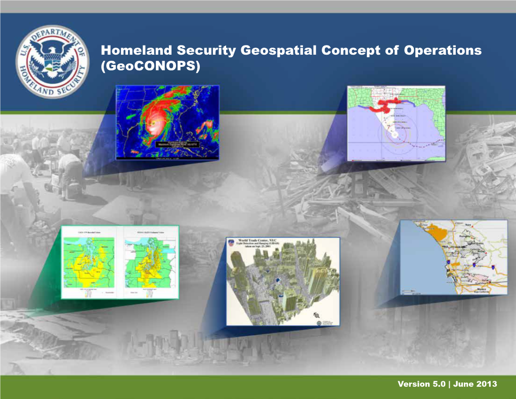 Homeland Security Geospatial Concept of Operations (Geoconops)