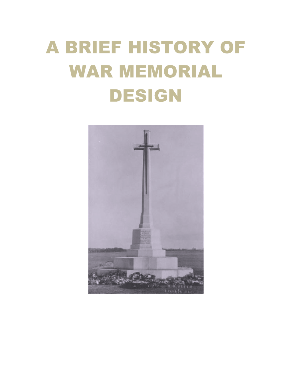 A Brief History of War Memorial Design