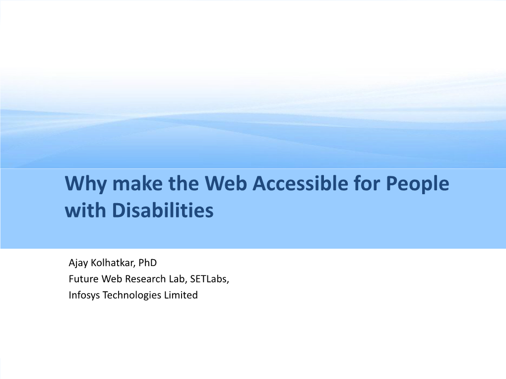 Web Accessibility