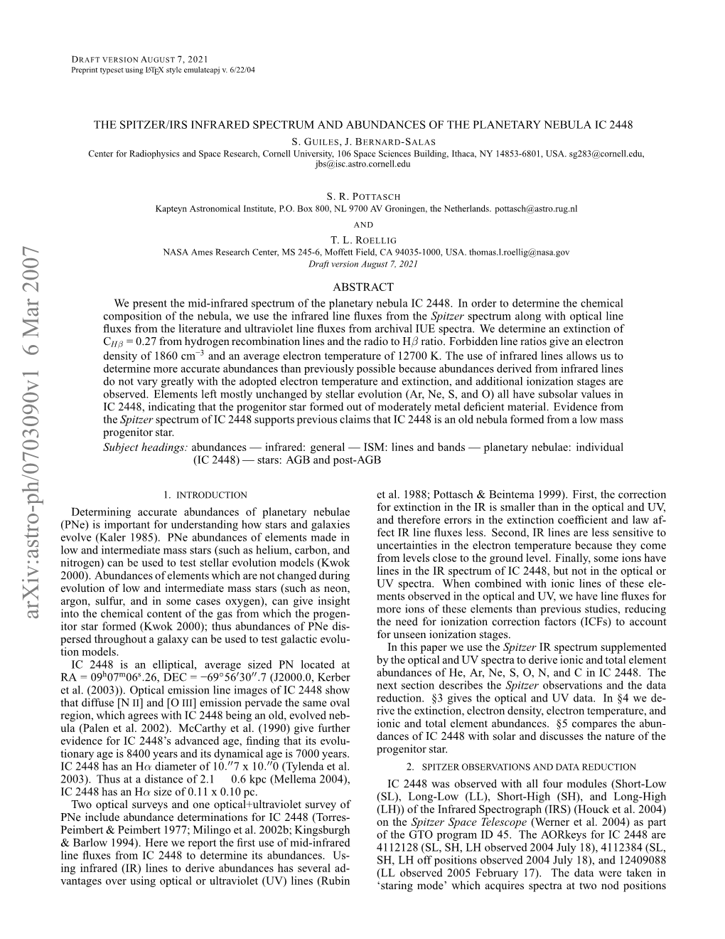 The Spitzer/IRS Infrared Spectrum and Abundances of the Planetary