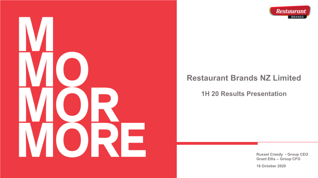 Restaurant Brands NZ Limited