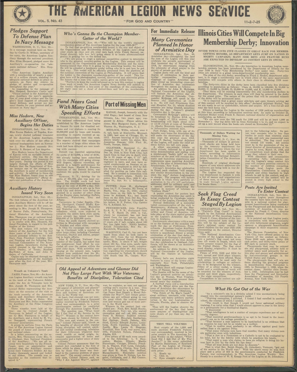 The American Legion News Service Vol