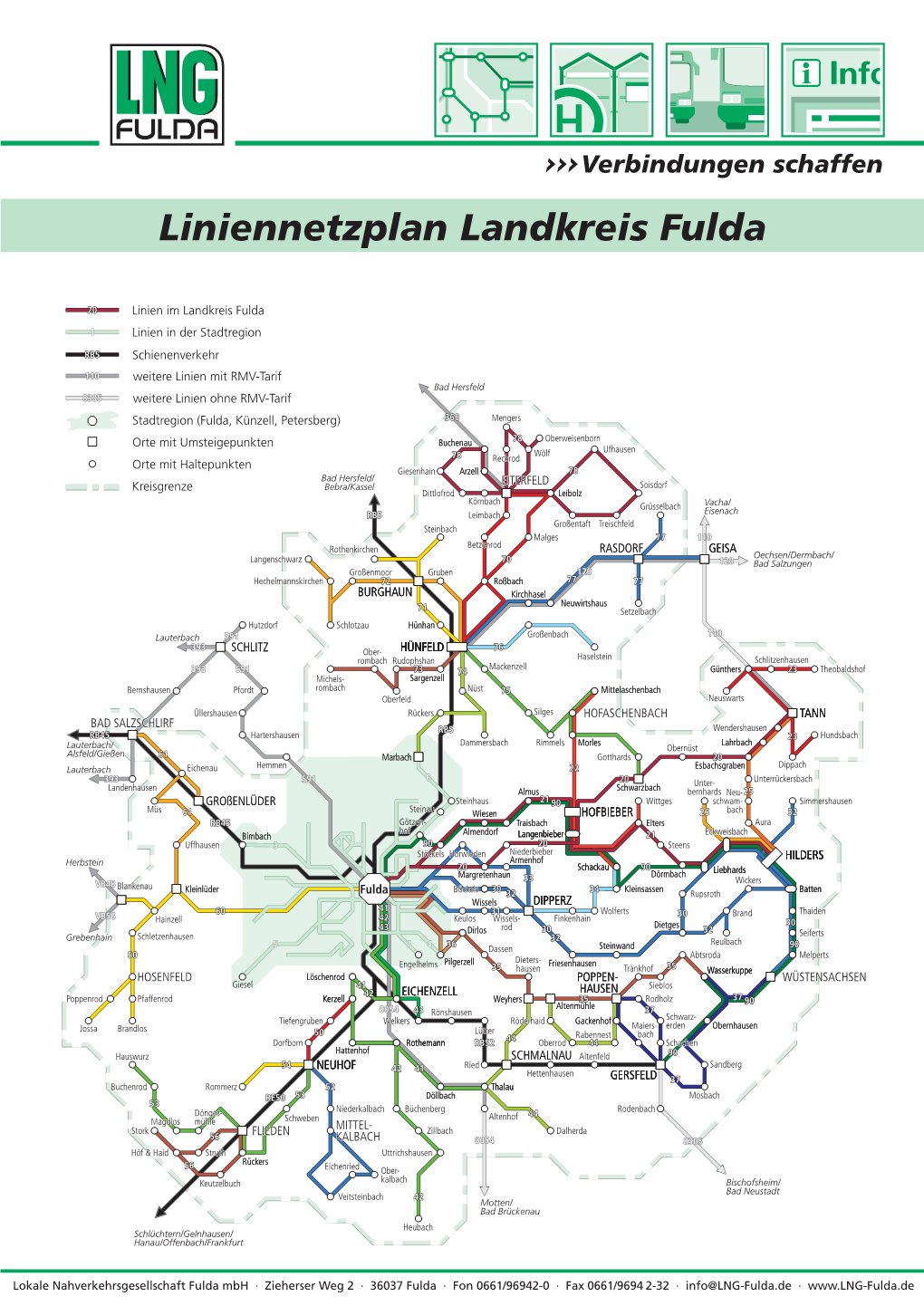 Linien Im Landkreis Fulda 1 Linien in Der Stadtregion