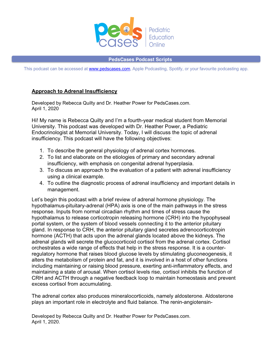 Approach to Adrenal Insufficiency