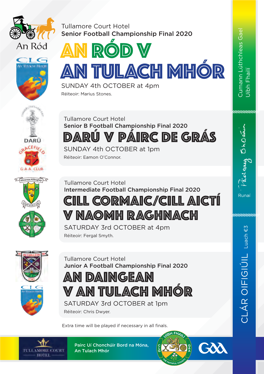 Offaly Football Finals Programme