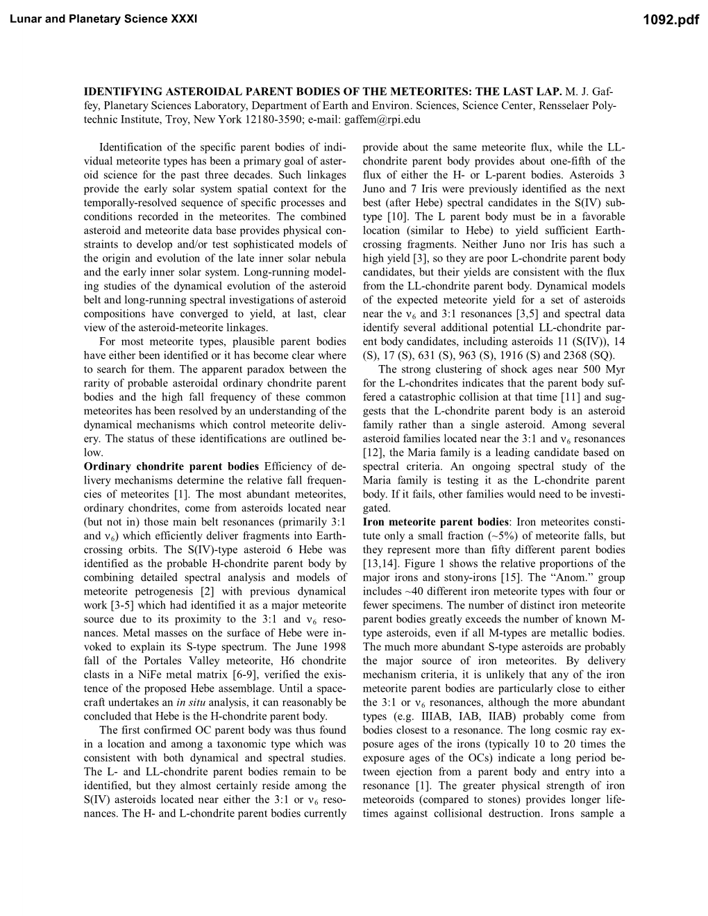 Identifying Asteroidal Parent Bodies of the Meteorites: the Last Lap