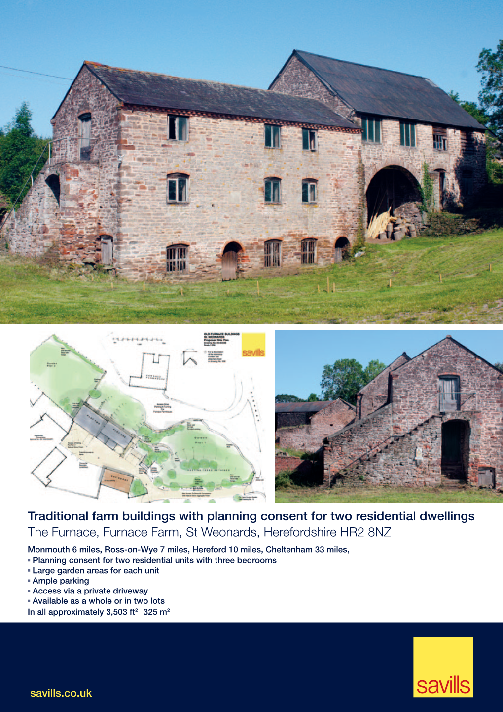 Traditional Farm Buildings with Planning Consent for Two Residential Dwellings the Furnace, Furnace Farm, St Weonards, Herefords