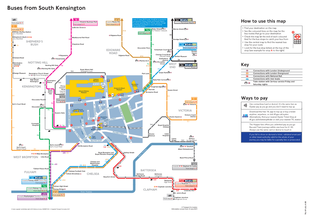 Buses from South Kensington