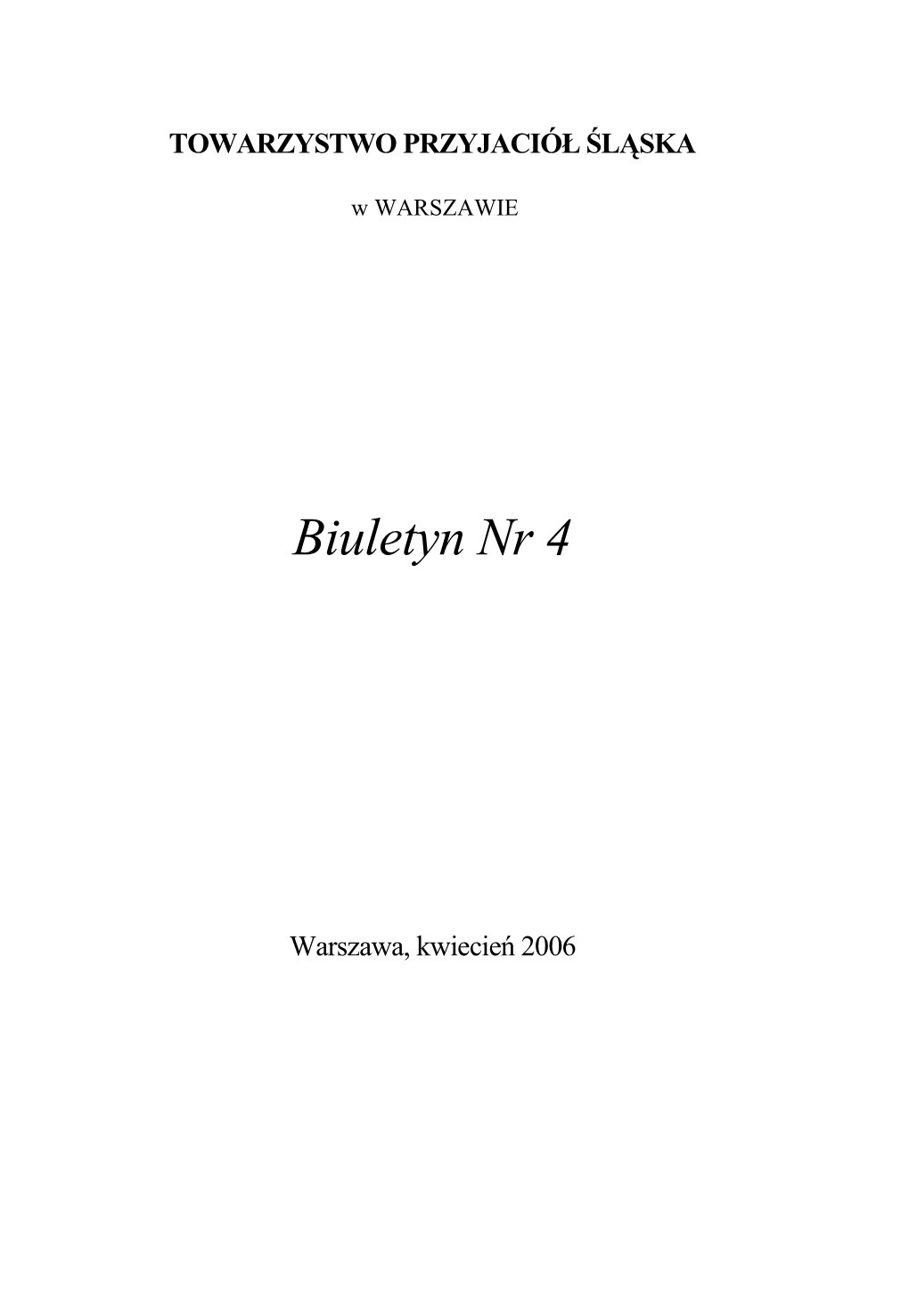 Biuletyn Nr 4