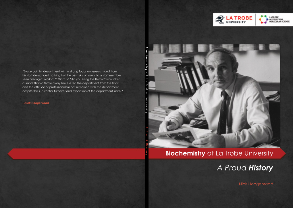 Biochemistry at La Trobe University: a Proud History