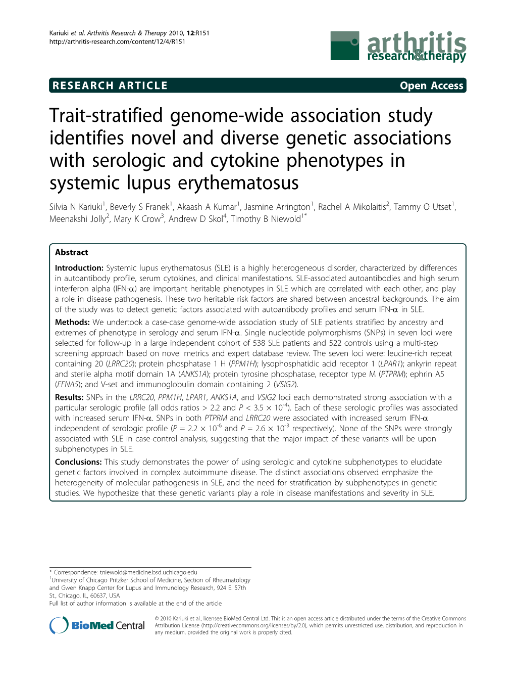 Trait-Stratified Genome-Wide Association Study Identifies Novel