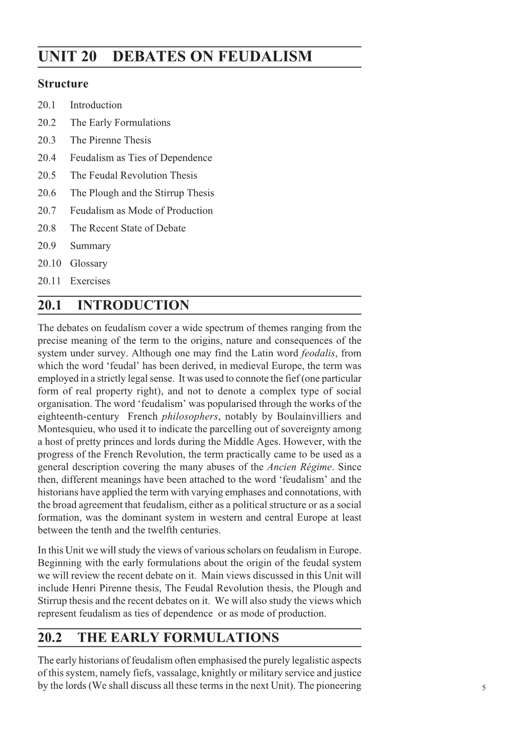 Unit 20 Debates on Feudalism