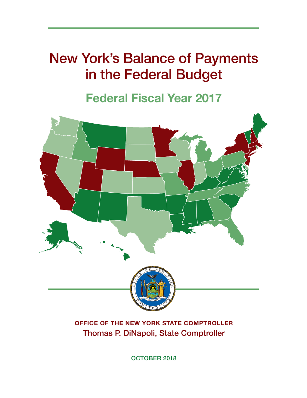 New York's Balance of Payments in the Federal Budget