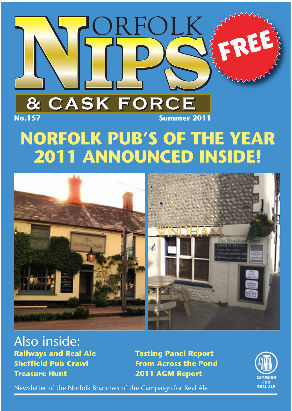 & Cask Force Norfolk Pub's of the Year 2011 Announced