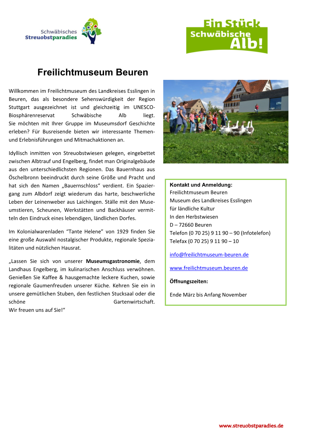 Freilichtmuseum Beuren