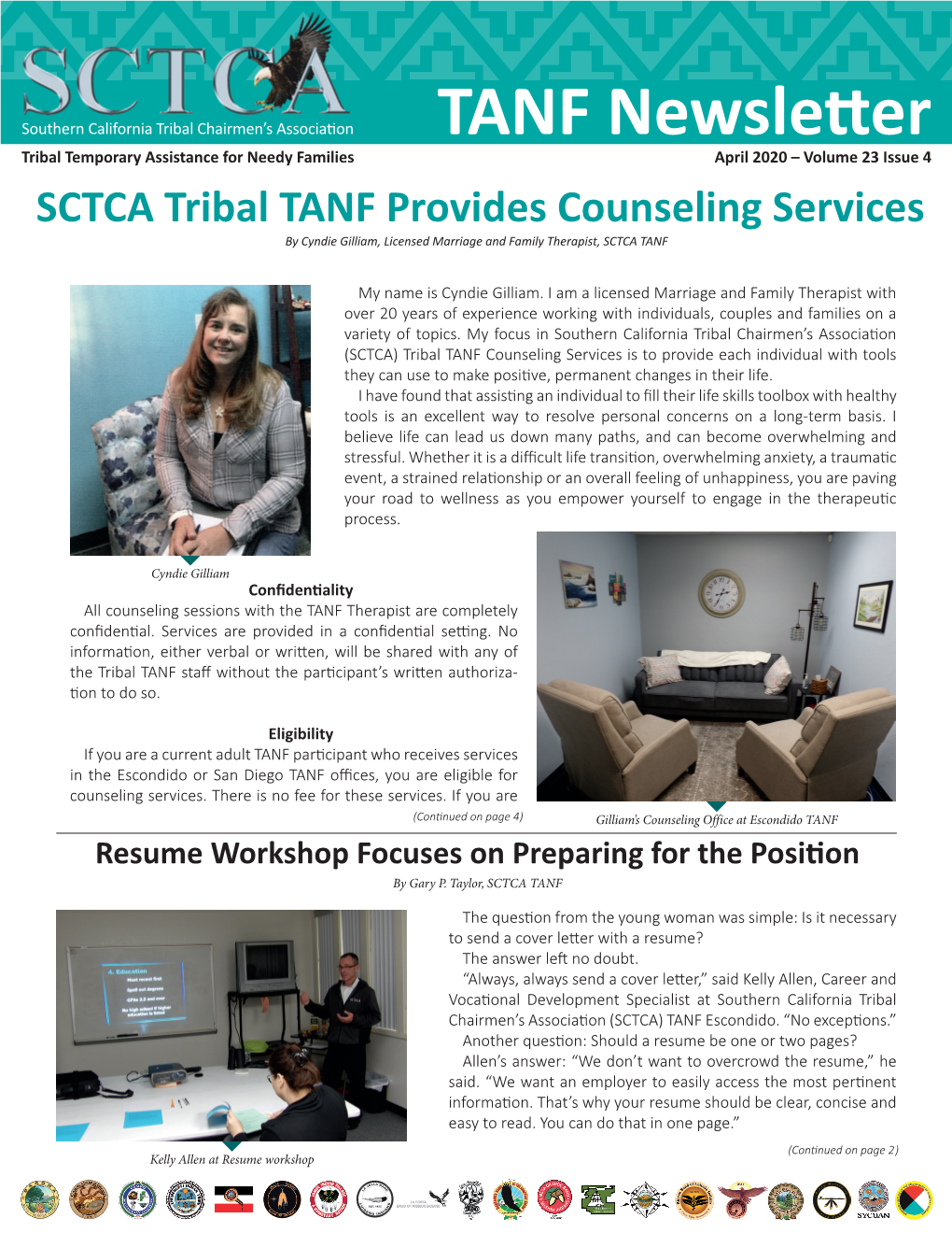 TANF Newsletter Tribal Temporary Assistance for Needy Families April 2020 – Volume 23 Issue 4