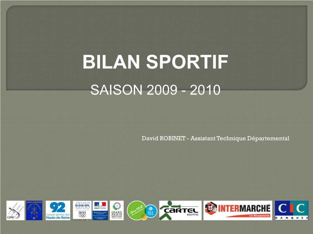 RAPPORT D'activite C.D.E.H.S. Saison 2008-2009