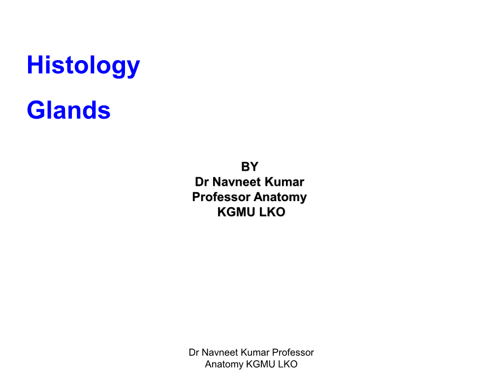 Glands and Organ Associated G.I.T. HISTOLOGY [PDF]