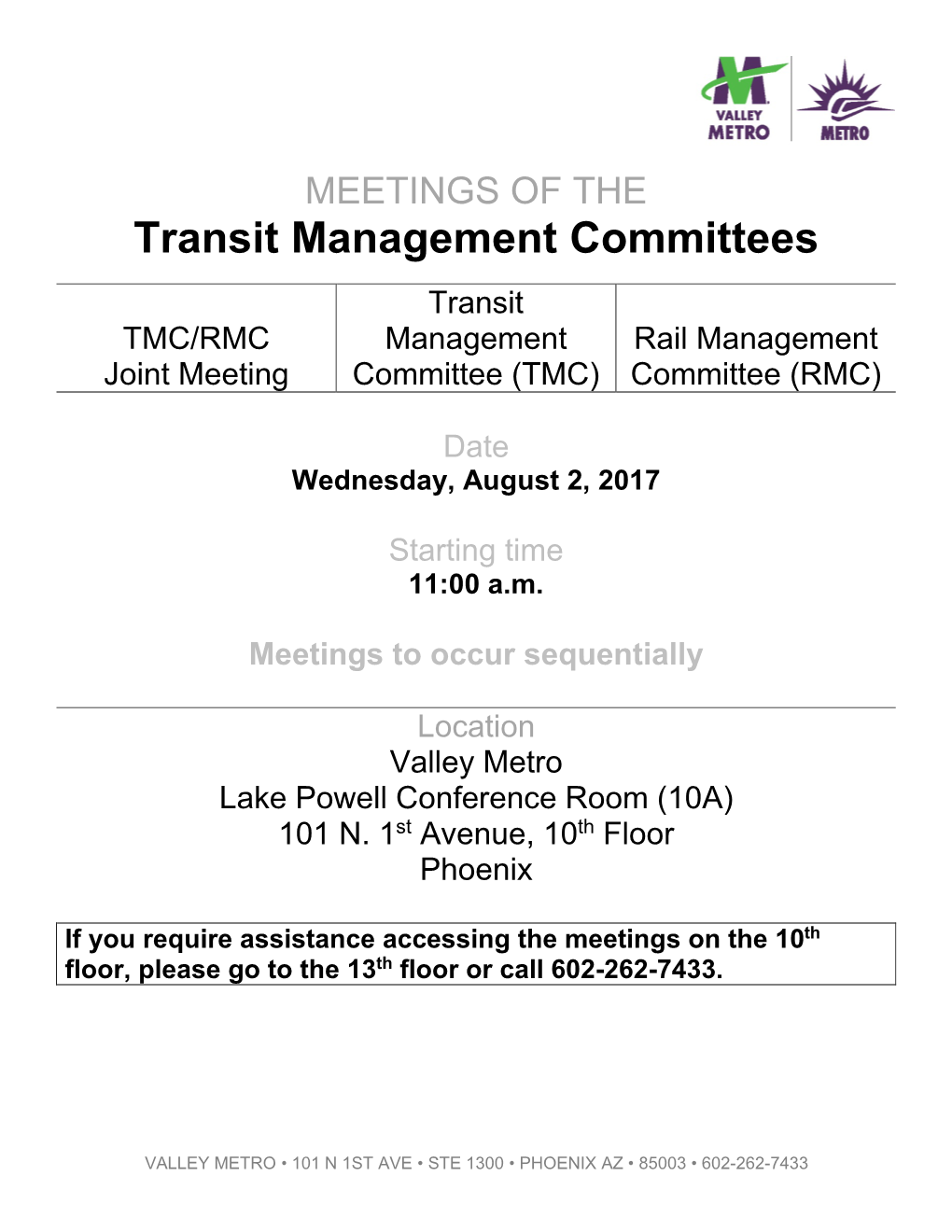 Transit Management Committees