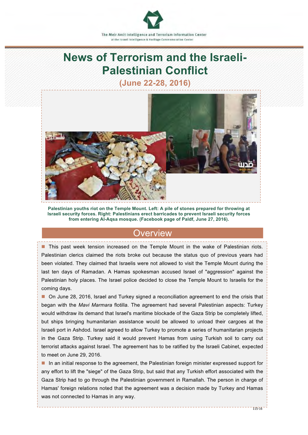 News of Terrorism and the Israeli-Palestinian Conflict (June 22