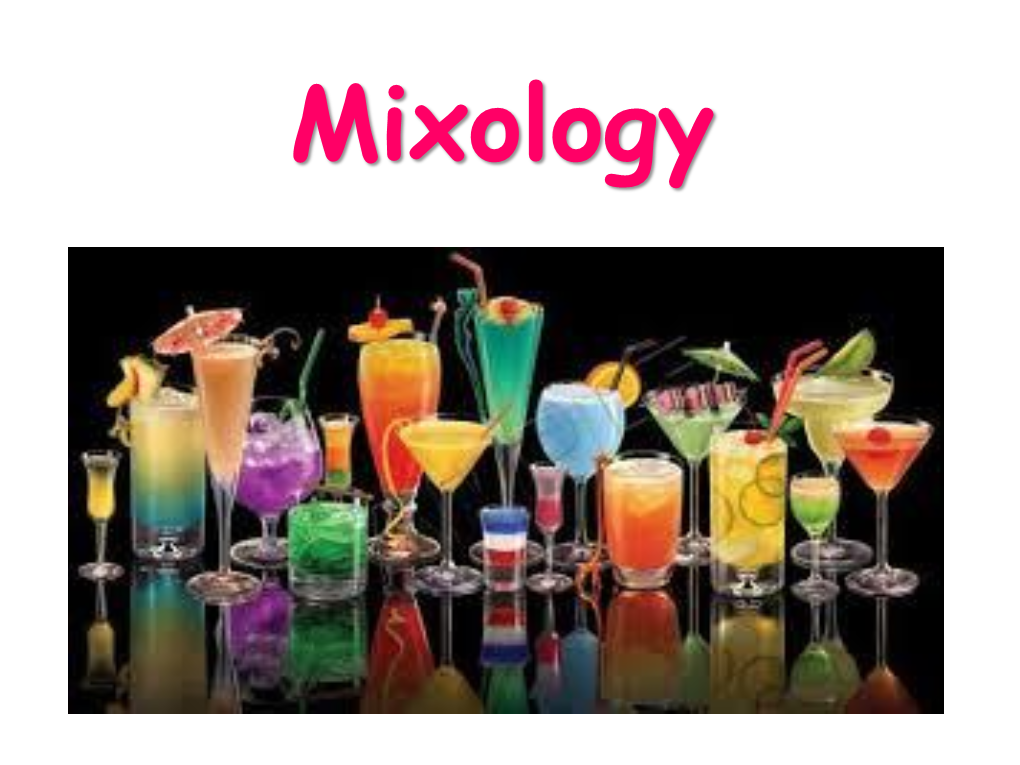 Mixed Drink Made up of a Base Liquor, Modifying Ingredients, Flavoring and Coloring Ingredients