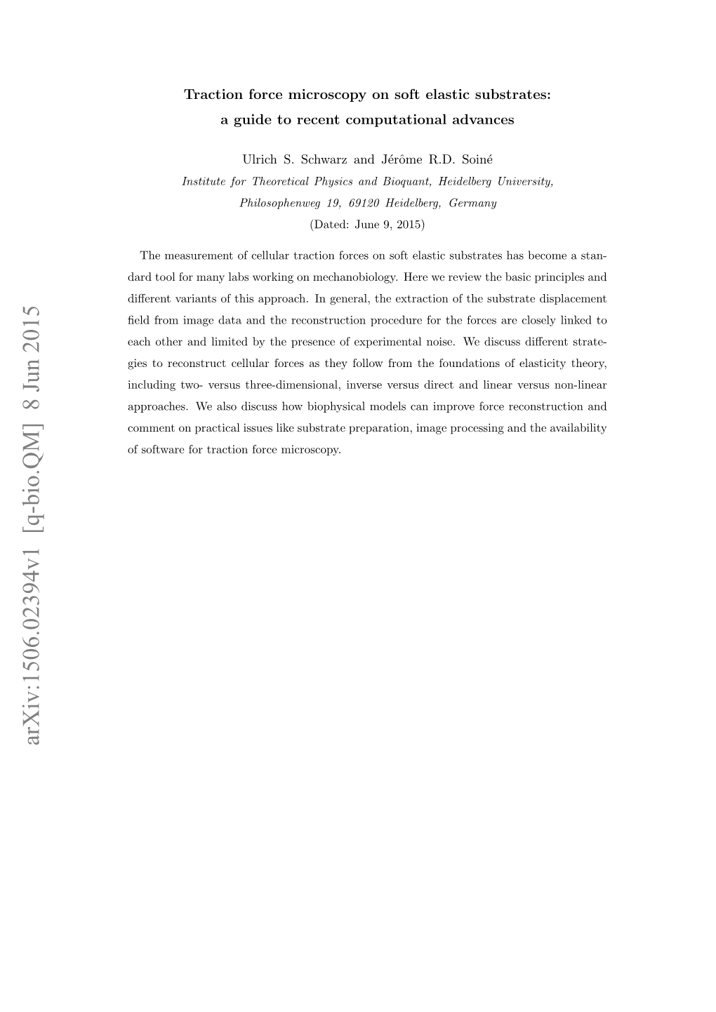 Traction Force Microscopy on Soft Elastic Substrates: a Guide to Recent Computational Advances