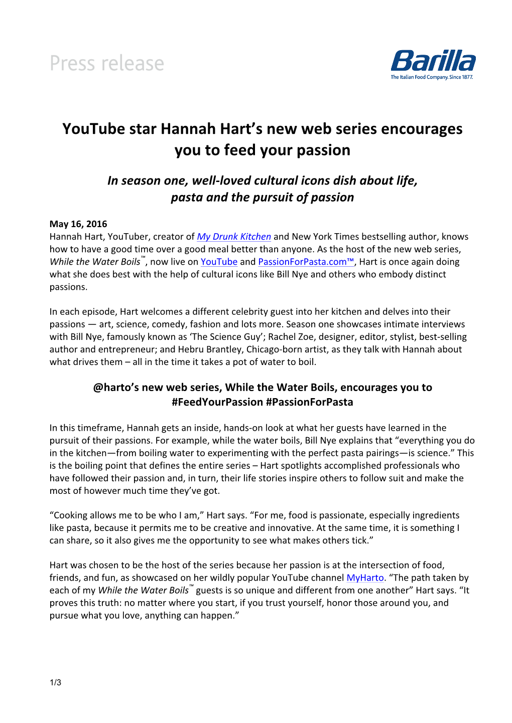 Youtube Star Hannah Hart's New Web Series Encourages You to Feed Your