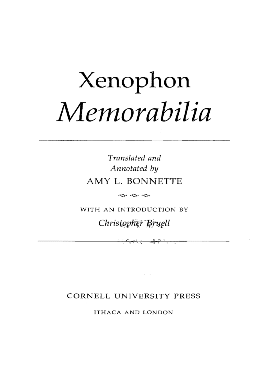 Xenophon Memorabilia