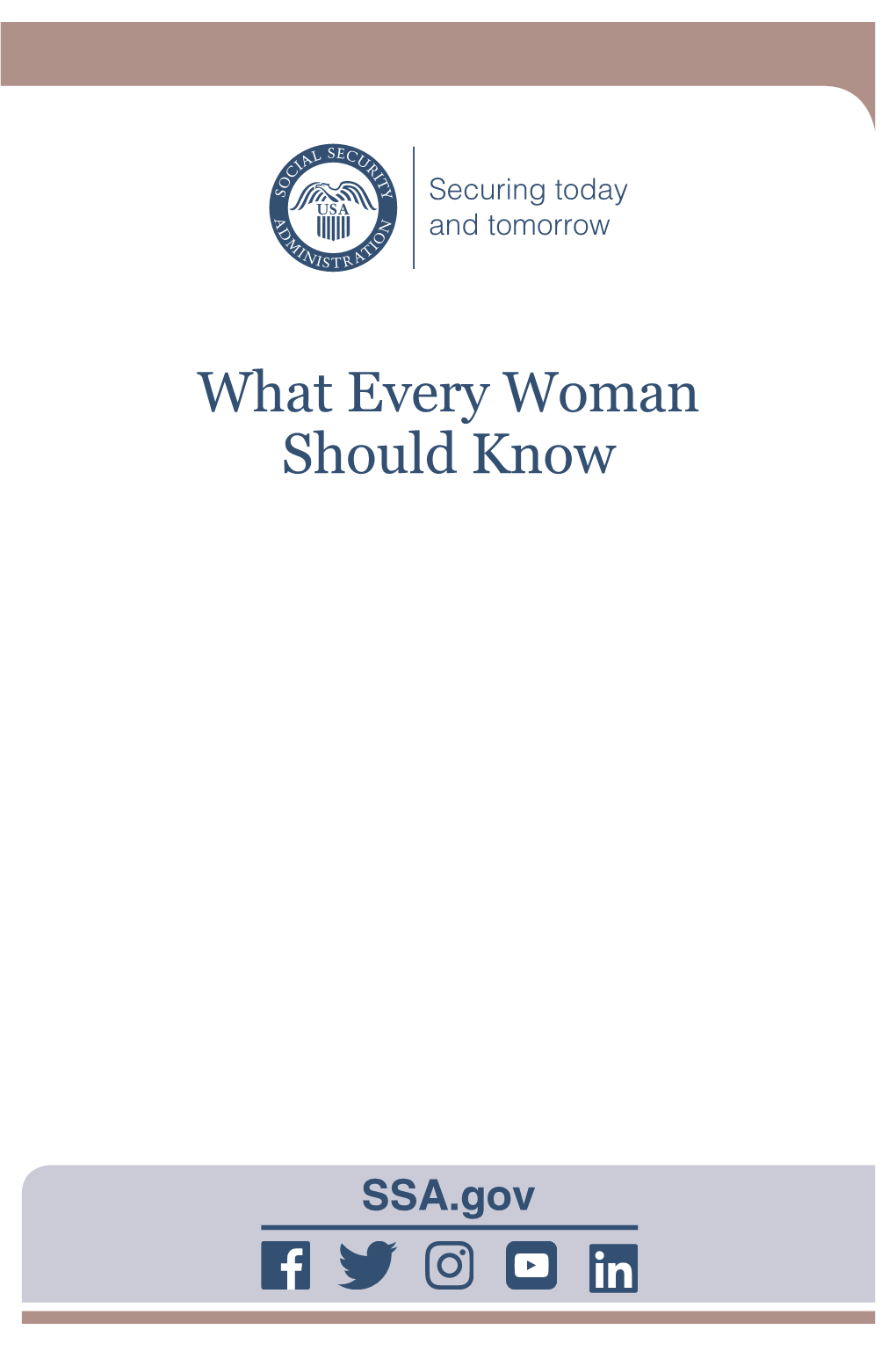 What Every Woman Should Know