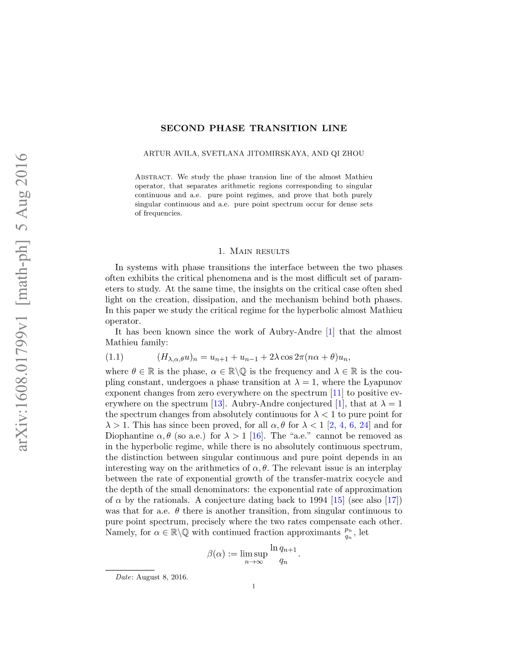 Second Phase Transition Line 11