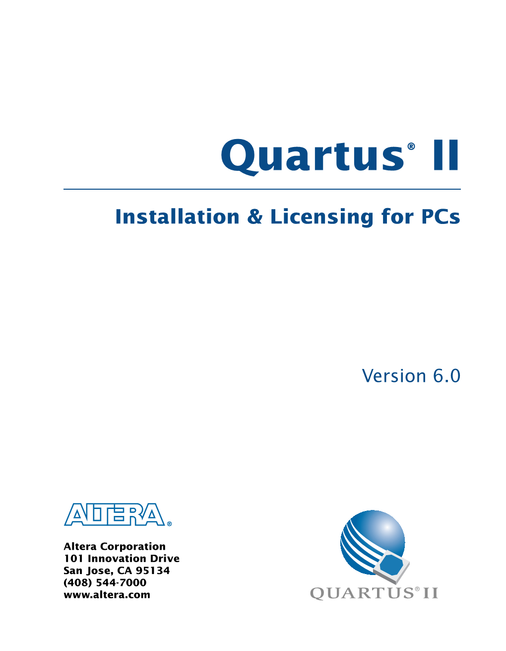 Quartus II Installation & Licensing For