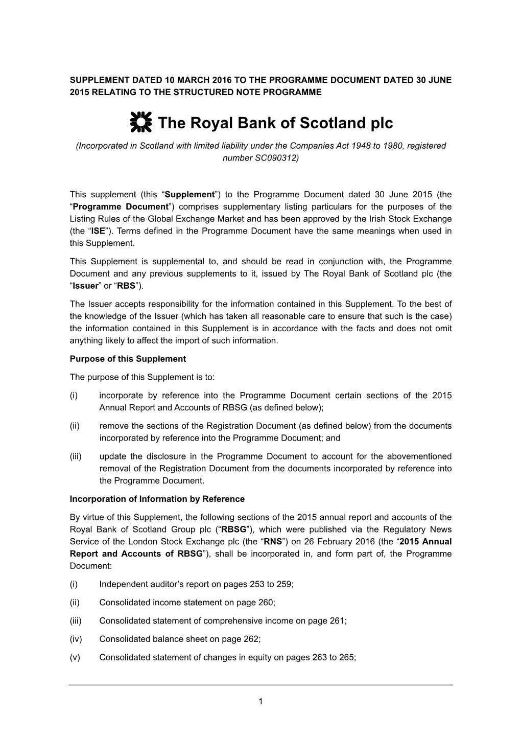 The Royal Bank of Scotland Plc