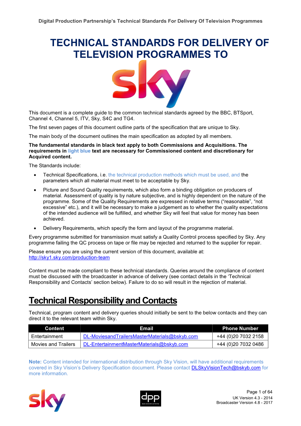 DPP Technical Delivery Standards