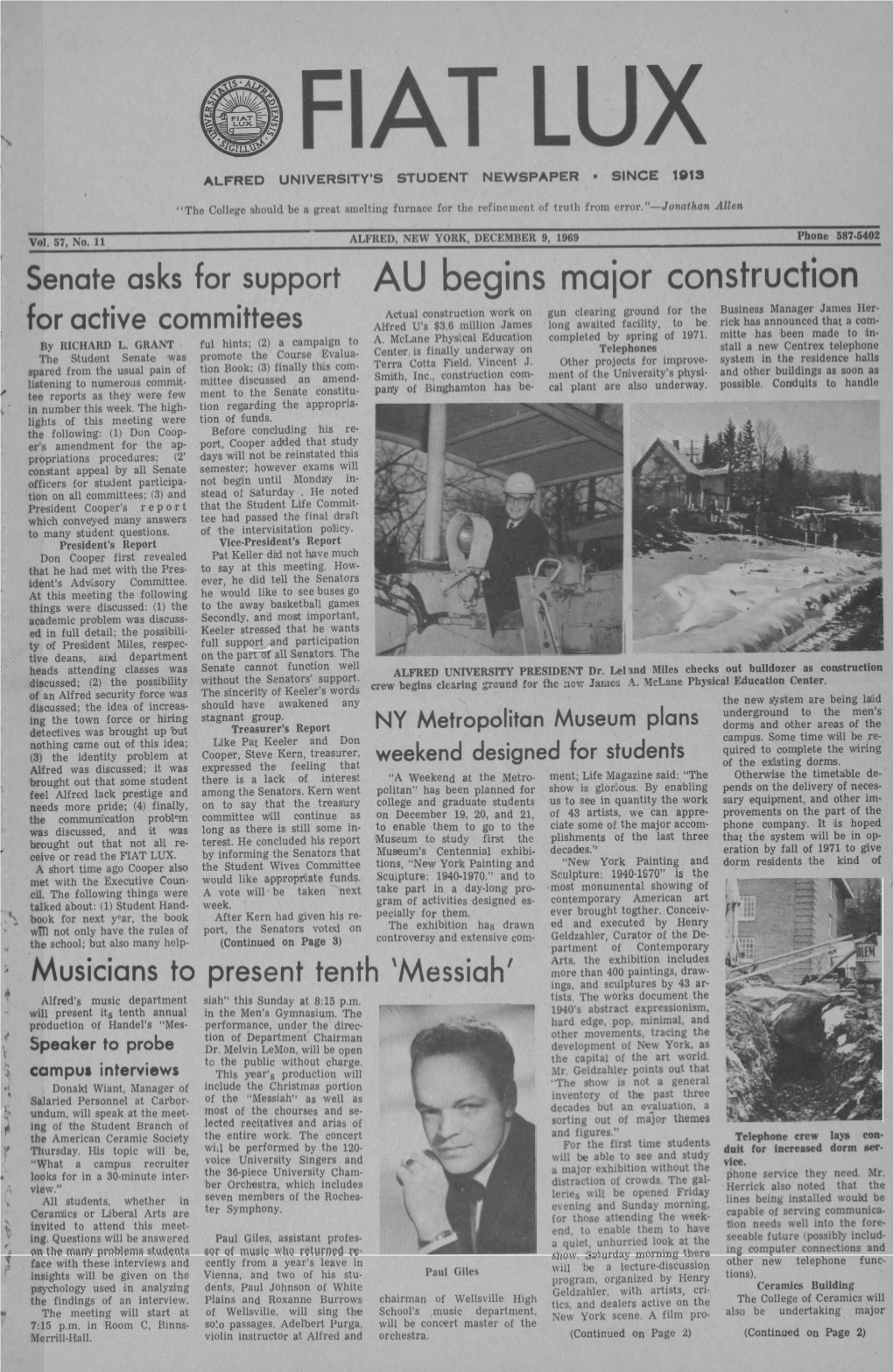 Senate Asks for Support AU Begins Major Construction