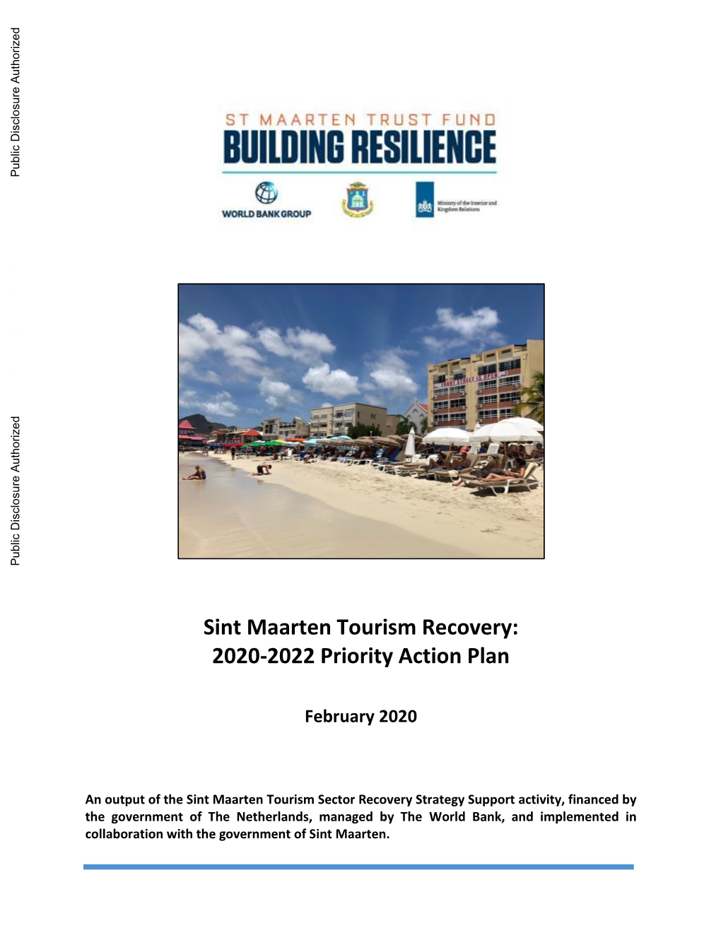 Sint Maarten Tourism Recovery: 2020-2022 Priority Action Plan