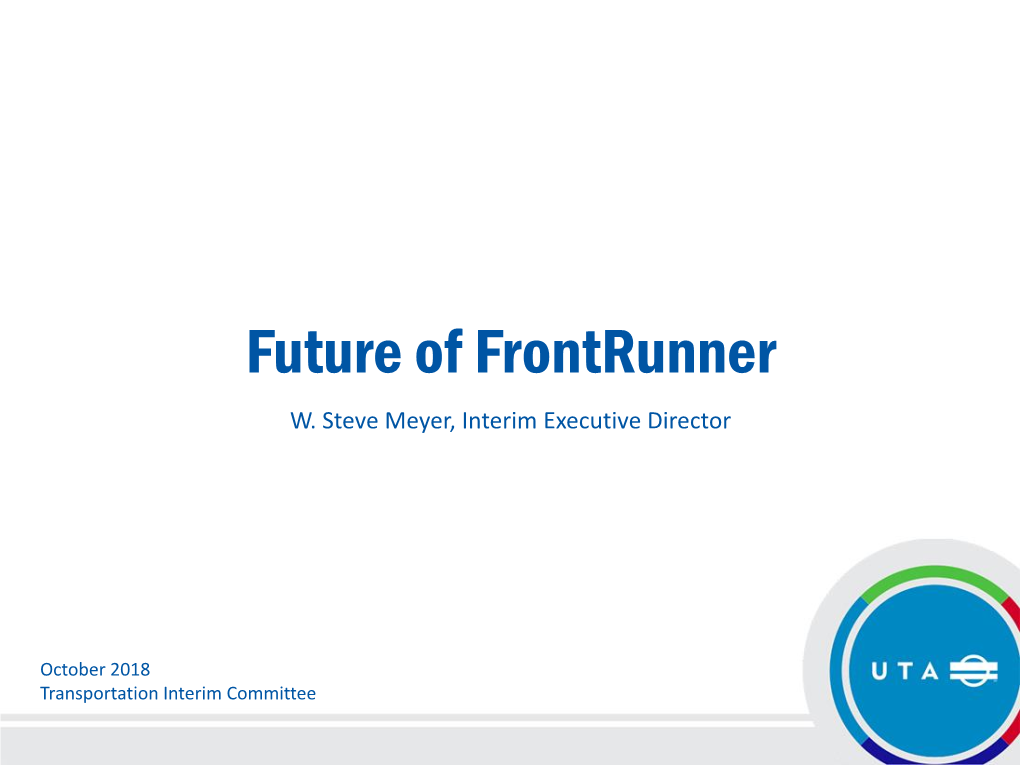 Future of Frontrunner W