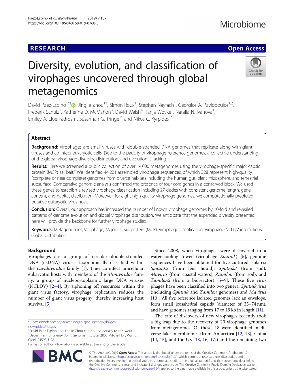 Diversity, Evolution, and Classification of Virophages Uncovered Through