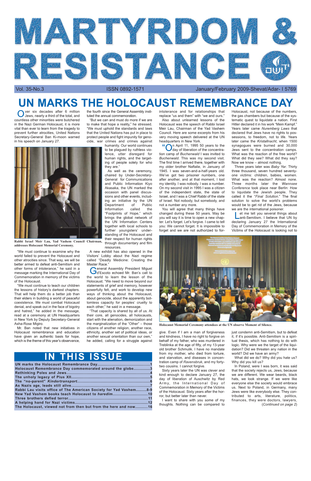 Un Marks the Holocaust Remembrance
