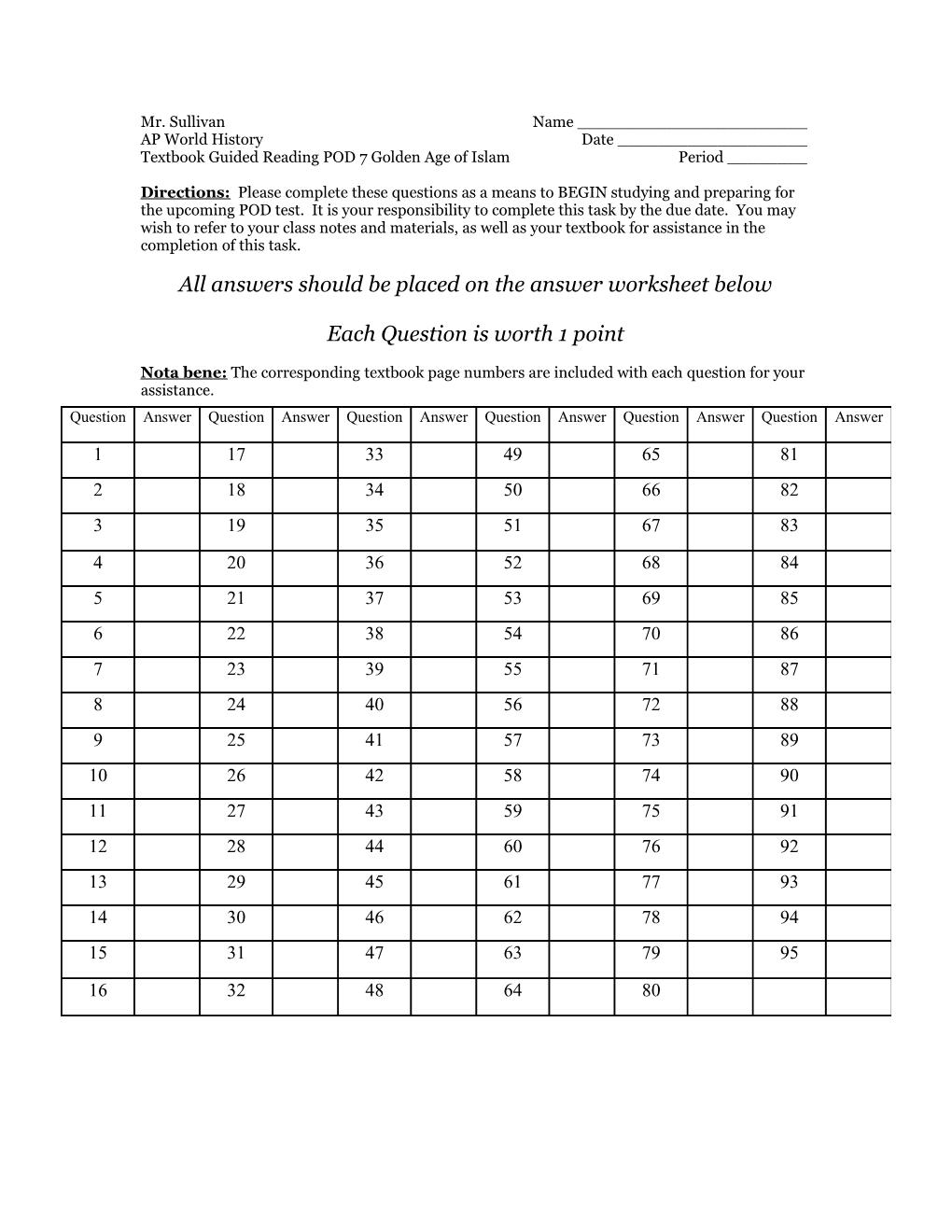 Textbook Guided Reading Students Will Answer a Series of Multiple Choice Questions Based s3