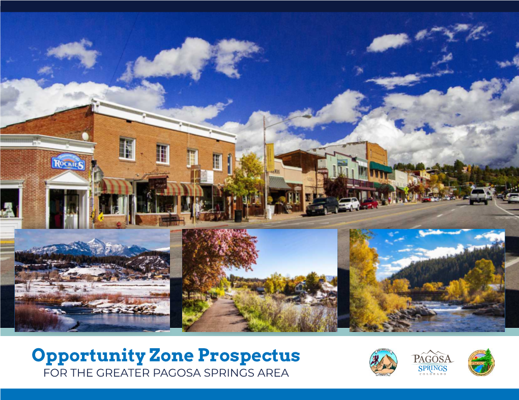 PAGOSA SPRINGS AREA Prepared By: OPPORTUNITY ZONE COMMITTEE