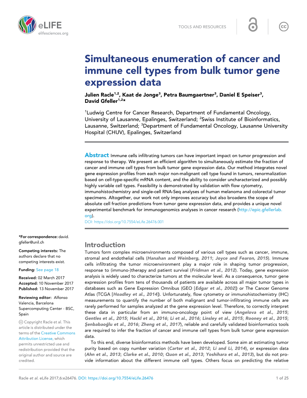 Simultaneous Enumeration of Cancer and Immune Cell Types from Bulk